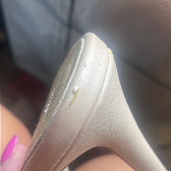 Bellini Perri Stiletto Heels - Nude Heels with Transparent Strap, slip on size 8 - Picture 6 of 8